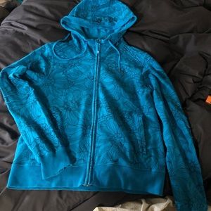 Lululemon Sz 12 blue logo hoodie